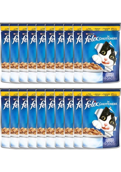 Adult Pouch Tavuk Etli Yaş Kedi Maması 85gr 20'li