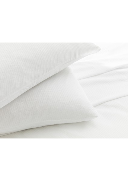 Cool Stripe Soft Touch Tek Kişilik Pike Seti 150 x 220 cm Beyaz