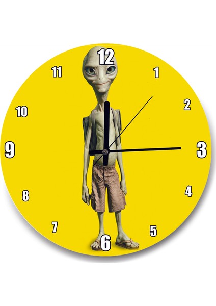 Cakatablo Cute Alien Duvar Saati