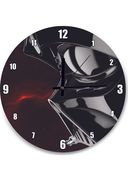 Cakatablo Star Wars Siyah Kask Duvar Saati