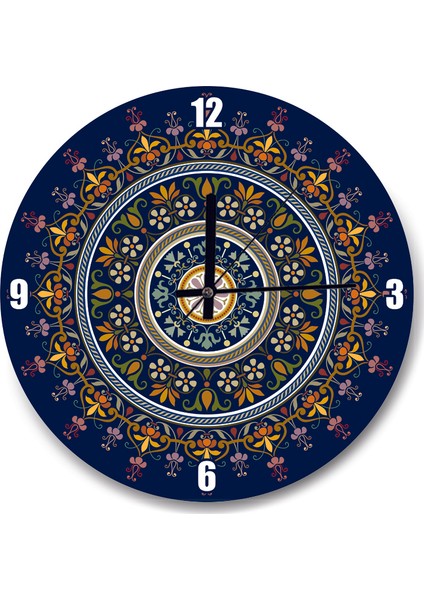 Cakatablo Liciver Zemnde Renkli Motifli Duvar Saati