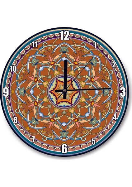 Cakatablo Kahve Rengi Zeminde Motifler