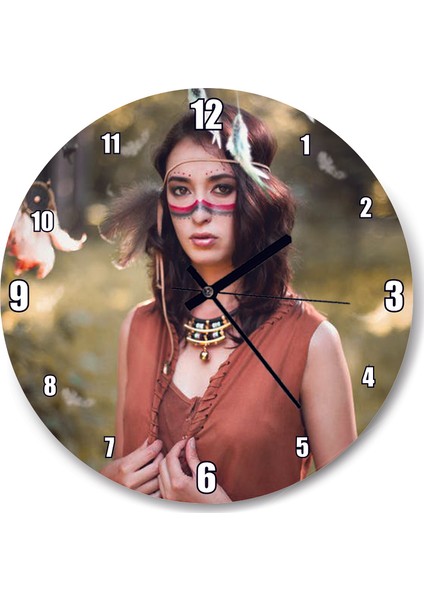 Cakatablo Kadın Dream Catcher Duvar Saati