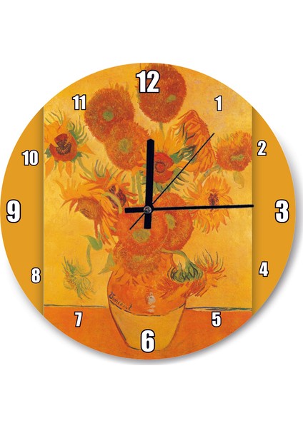 Cakatablo Aycicekleri Van Gogh Duvar Saati