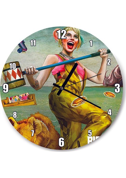 Cakatablo Harley Quinn Birds Of Prey Duvar Saati