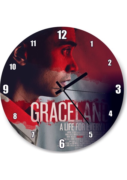 Cakatablo Graceland Film Afişi Duvar Saati