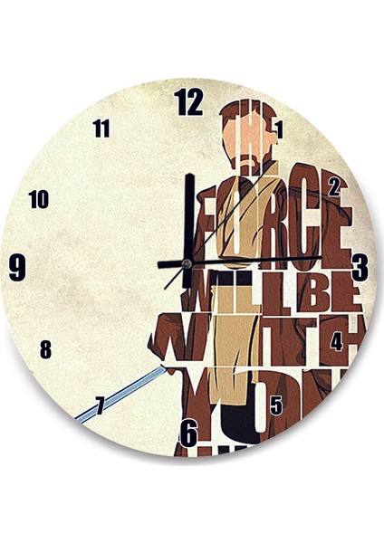 Cakatablo Star Wars Yazılı Duvar Saati