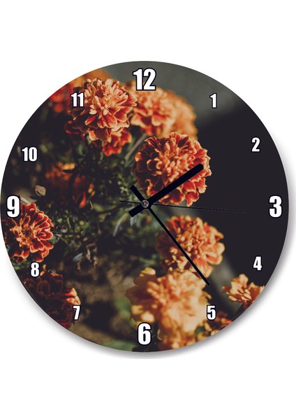 Cakatablo Kahve Rengi Karanfil Duvar Saati