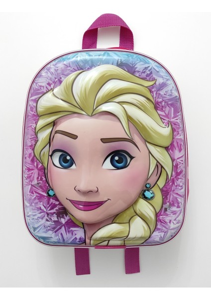 Frozen Elsa 5d Kabartmalı Kreş Anaokulu ve Günlük Kullanım Sırt Çantası