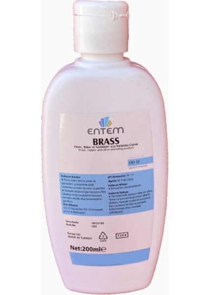 Brass Pirinç, Bakır, Gümüş Parlatıcı 200 ml