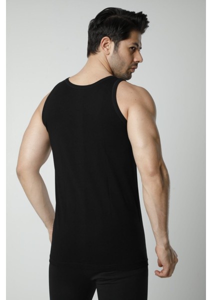 600 3'lü %100 Pamuklu Suprem Askılı Erkek Atlet - Siyah modelleri