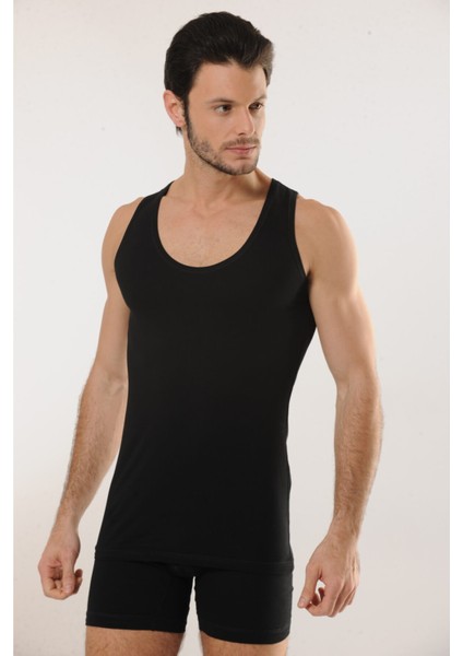 716 3'lü Pamuklu Askılı Erkek Atlet - Siyah fiyatları