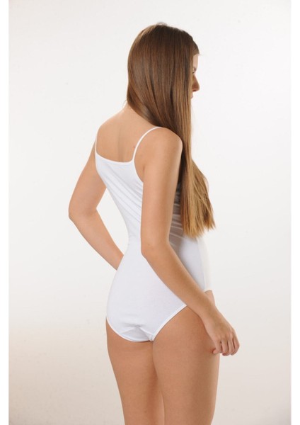 3001 Pamuk Ince Askılı Çıtçıtlı Body - Beyaz fiyatları