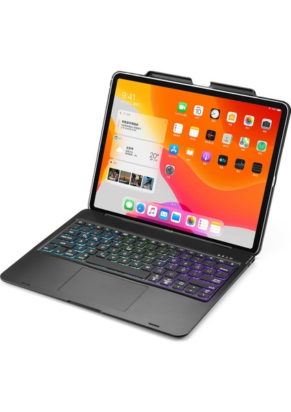 iPad 12,9" 4. ve 3. Nesil Klavyeli Kılıf Türkçe Q Trackpad Mouse