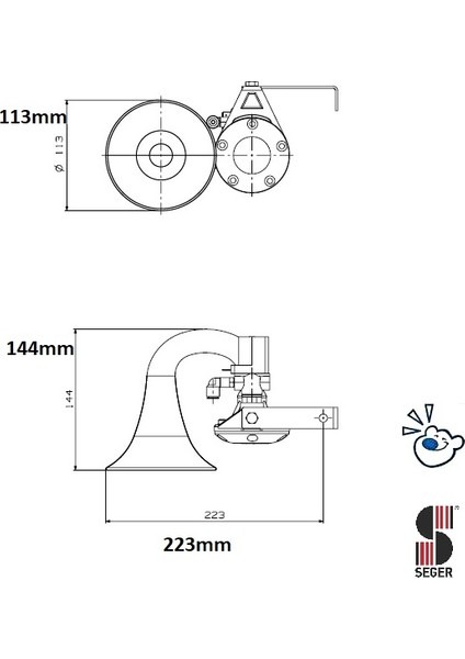 12 V Tek Boynuz Korna Daf,vabis,man,scanıa,marin Ean
