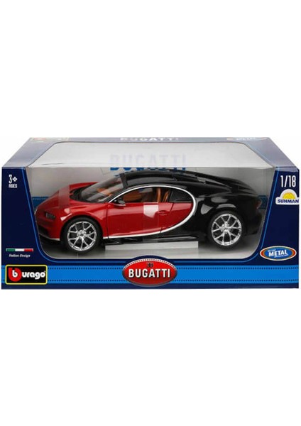 11040 Burago 1:18 Bugatti Chiron Kırmızı Model Araba