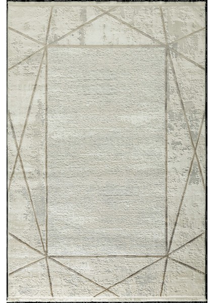 Mabeyn 12900 Krem Bej Tuğra Halı Modern Desen Halı