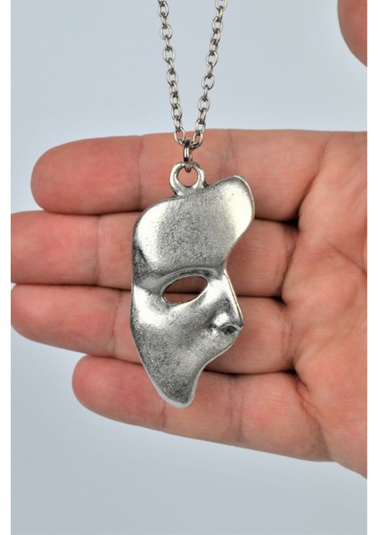 The Phantom Of The Opera Maske Eskitme Antik Gümüş Kaplama Erkek Kadın Kolye modelleri