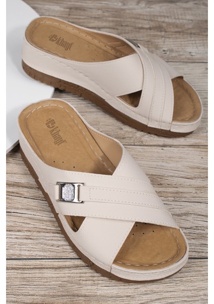 Anatomik Kadın Terlik Bej