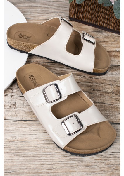 Caren Anatomik Çift Tokalı Günlük Kadın Terlik