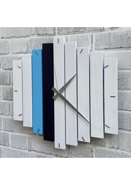 katre Dizayn Doğal Ahşap Geotmetrik Duvar Saati 40X40 cm modelleri