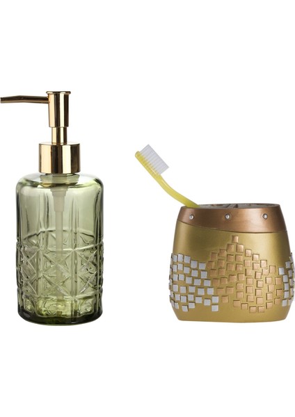 Sıvı Sabunluk ve Diş Fırçalık 2'li Mozaik