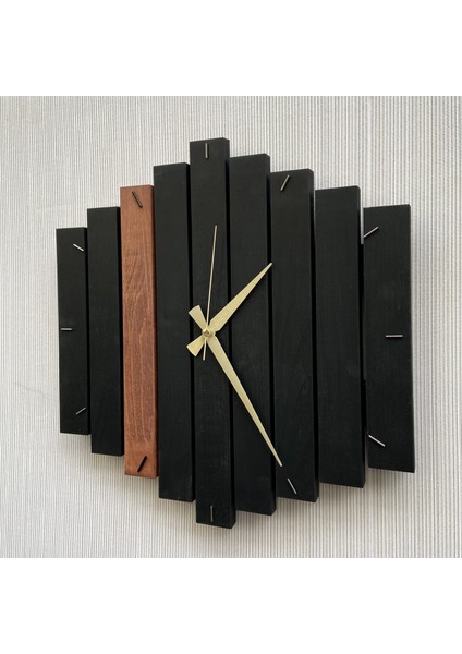 katre Dizayn Doğal Ahşap Geotmetrik Duvar Saati 40X40 cm fiyatları