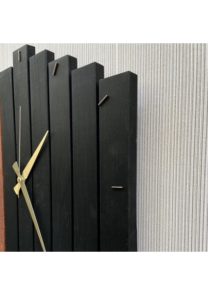 katre Dizayn Doğal Ahşap Geotmetrik Duvar Saati 40X40 cm fırsatları