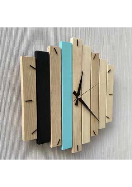 katre Dizayn Doğal Ahşap Geotmetrik Duvar Saati 40X40 cm fiyatları