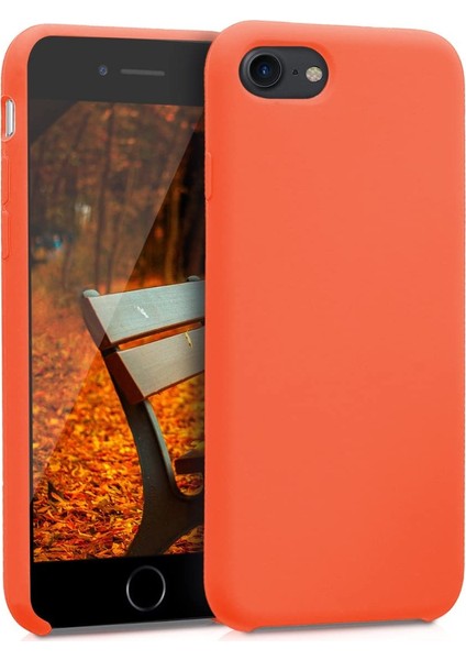 Apple iPhone 7 / 8 / Se 2020 Lansman Silikon Kılıf Turuncu