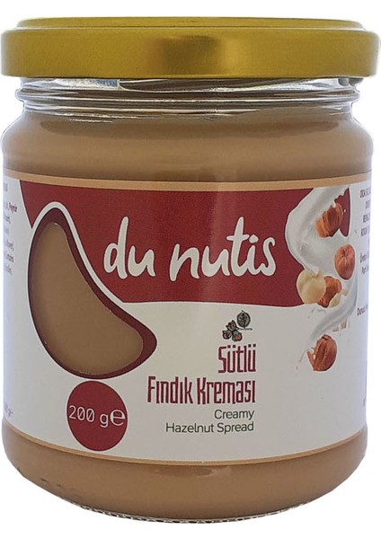 Dunutis Sütlü Fındık Kreması - 200 gr Cam Kavanoz