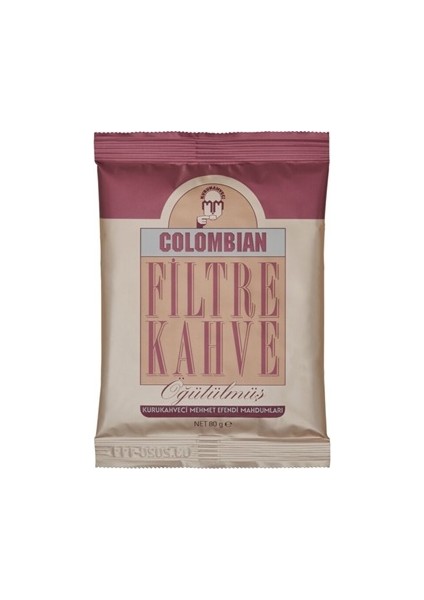 Colombian 80 gr & Siyah French Press & Beyaz Kupa Bardak & Godiva Çikolata Seti