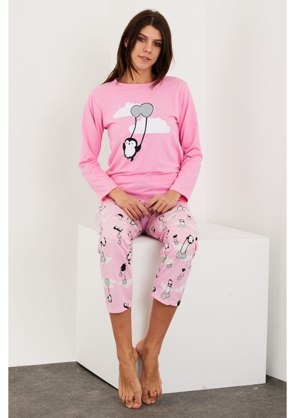 Baskılı Uzun Kol Pijama Takım modelleri
