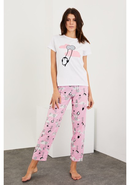 Baskılı Kısa Kol Pijama Takım modelleri
