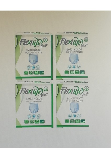 Flexilife Plus Ped Külot Yetişkin Hasta Bezi Orta Boy M 4X30=120 Adet