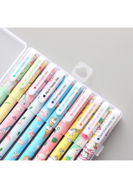 Kutulu Flamingo Unicorn Renkli Jel 10'lu Kalem Seti fiyatları