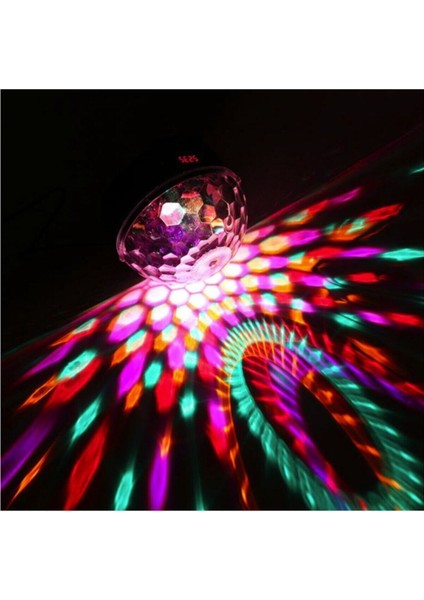Küre Disko Topu Müzik Çalar Renkli Lazer Işıklı Bluetooth Sese Duyarlı Işıklar Disko Parti Işığı indirimleri