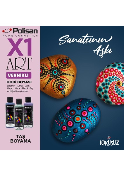 X1ART Vernikli Hobi Boyası 120 ml - 0021 Bayrak Kırmızı modelleri