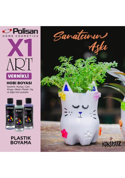 X1ART Vernikli Hobi Boyası 120 ml - 0021 Bayrak Kırmızı fırsatları