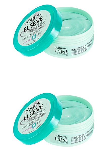 Elseve 3 Mucizevi Kil Banyo Öncesi Kil Maskesi 150 ml * 2 Adet