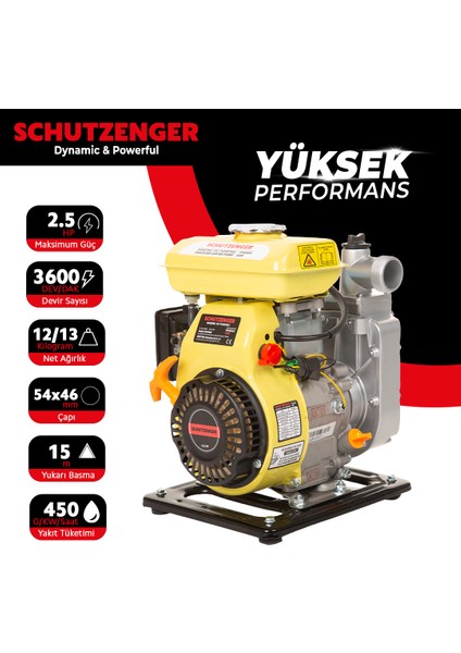Benzinli Su Pompası SC-40A 1,5 Inç 2,5 Hp fırsatları