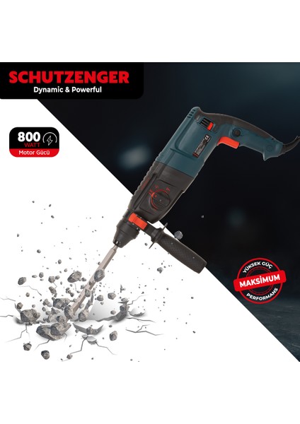 S1C-26MM 800 Watt Sds Plus Kırıcı Delici Hilti Matkap 26 mm 2.2 Juel