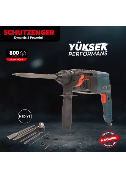 S1C-26MM 800 Watt Sds Plus Kırıcı Delici Hilti Matkap 26 mm 2.2 Juel
