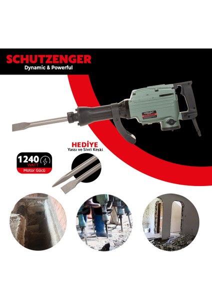S1C-65MM Profesyonel 25 Joule 14 kg Kırıcı Hilti Matkap