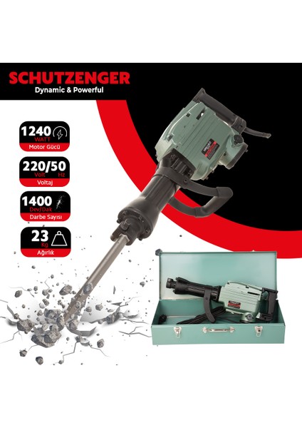S1C-65MM Profesyonel 25 Joule 14 kg Kırıcı Hilti Matkap
