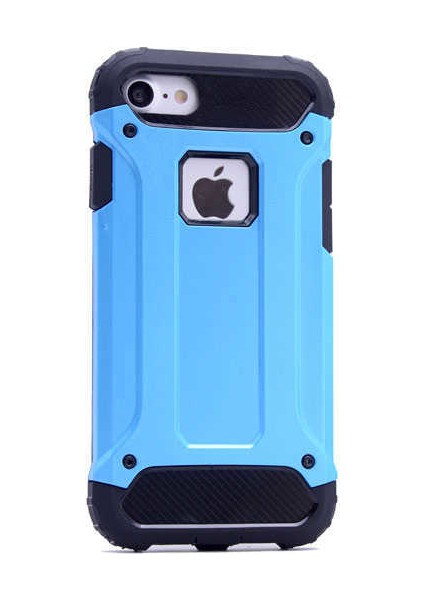 - Apple iPhone 6 - Kılıf Çift Katman Zırh Tank Crash Military Kapak - Mavi