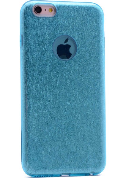 - Apple iPhone 6 Plus - Kılıf Simli Koruyucu Shining Silikon - Mavi - T3462