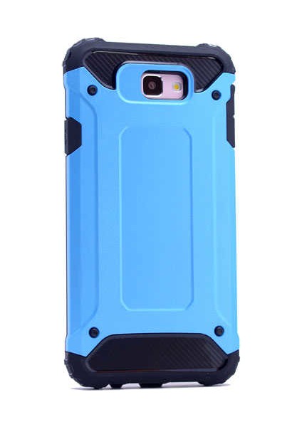 - Samsung Galaxy J7 Prime - Kılıf Çift Katman Zırh Tank Crash Military Kapak - Mavi - T2460