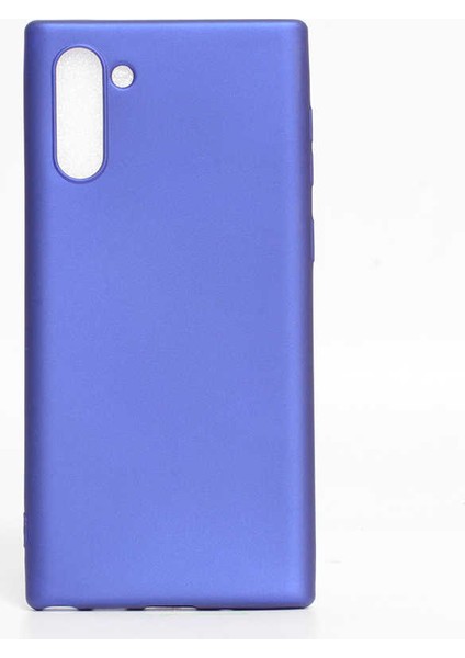 - Samsung Galaxy Note 10 - Kılıf Mat Soft Premier Silikon Kapak - Saks Mavi - T9748