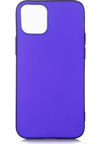- Apple iPhone 12 Pro Max - Kılıf Mat Soft Premier Silikon Kapak - Saks Mavi